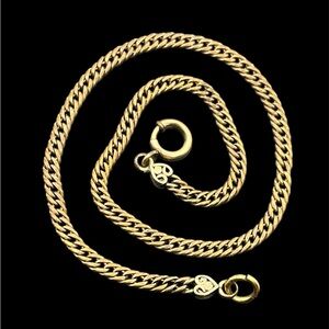 Victorian gold filled curb watch chain vintage w bolt clasp